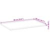 vidaXL Borðplata Ómeðhöndluð 60x50x2 cm Gegnheill Akasíuviður