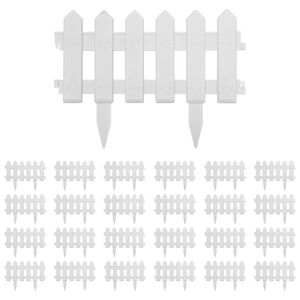 vidaXL Gar&eth;kantur 25 stk Hv&iacute;tur 10 m PP