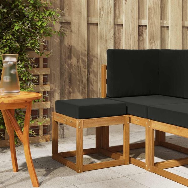 vidaXL Utipallur Bekkur Hrein akas&iacute;utr&eacute; N&aacute;tt&uacute;rulegur