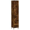 vidaXL H&aacute;r Sk&aacute;pur Reykt&oacute;na Eikarlitur 34,5x34x180 cm Samsettur Vi&eth;ur