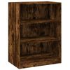 vidaXL Fatask&aacute;pur Reykt Eik 77x48x102 cm Samsettur Vi&eth;ur