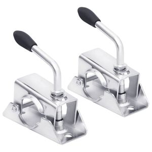 vidaXL Nefhj&oacute;laklemmur 2 stk 13,5x6,5x14 cm Galvanh&uacute;&eth;a&eth; St&aacute;l