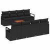 vidaXL Gar&eth;s&oacute;fa sett me&eth; geymslu 9 pcs Svartur p&oacute;l&yacute;rattan