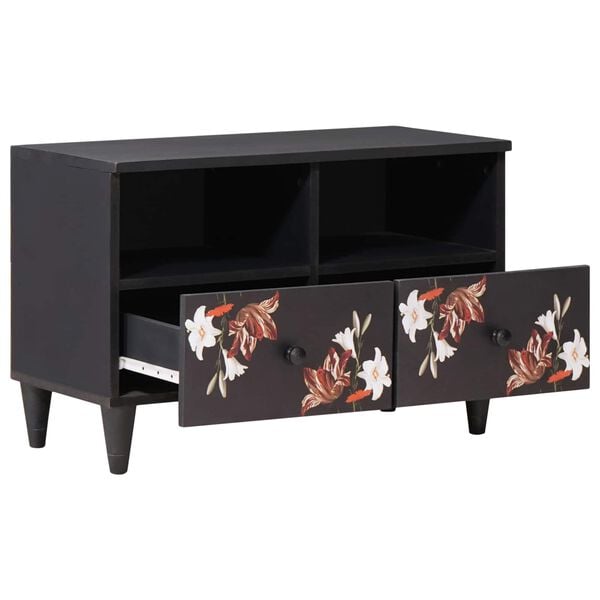 vidaXL Geymsk&aacute;pur me&eth; sk&uacute;ffu Marglitur 70 x 33,5 x 46 cm Hart mang&oacute;tr&eacute;