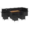 vidaXL Gar&eth;s&oacute;fa sett me&eth; p&uacute;&eth;i me&eth; geymslu 10 pcs Svartur