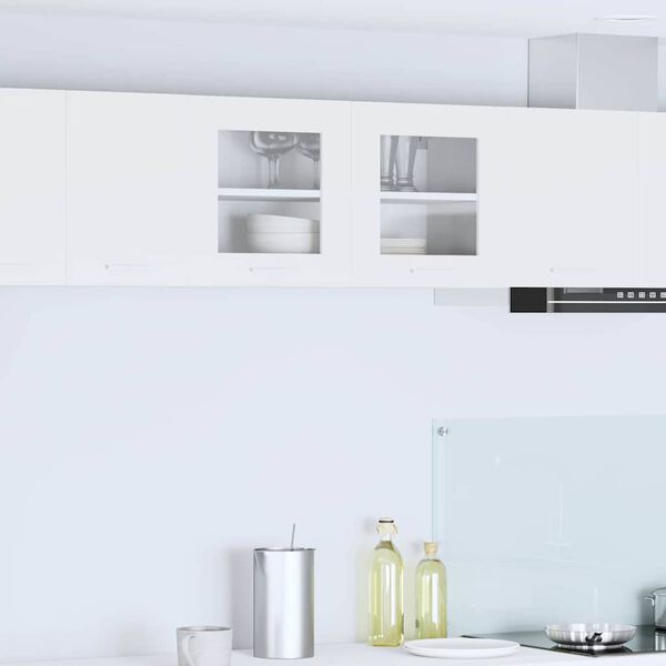 vidaXL Vegghengdur sk&aacute;pur Hv&iacute;tt 80 x 31 x 40 cm Samsettur vi&eth;ur