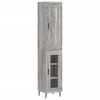 vidaXL H&aacute;r Sk&aacute;pur Gr&aacute;r Sonoma 34,5x34x180 cm Samsettur Vi&eth;ur