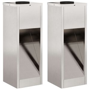 vidaXL Sól LED leiðarljós 2 pcs Ryðfrítt Stál Ryðfrítt Stál