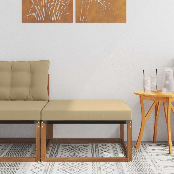 vidaXL Utandyra Hocker Hrein akas&iacute;utr&eacute; N&aacute;tt&uacute;rulegur