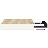 vidaXL Vegghengdar Hillur 4 stk. Eikarlitur & Hv&iacute;tur 23x23,5x3,8cm MDF