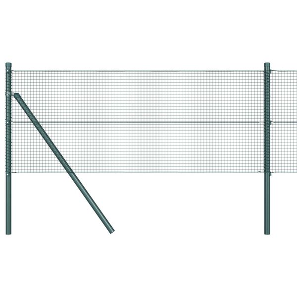 vidaXL Gir&eth;ingarp&oacute;stur Gr&aelig;nn 10 x 0,8 m (16 x 16 mm net) St&aacute;l og PVC
