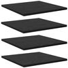 vidaXL B&oacute;kask&aacute;pabretti 4 pcs Svart 40 x 40 x 1,5 cm Samsettur vi&eth;ur