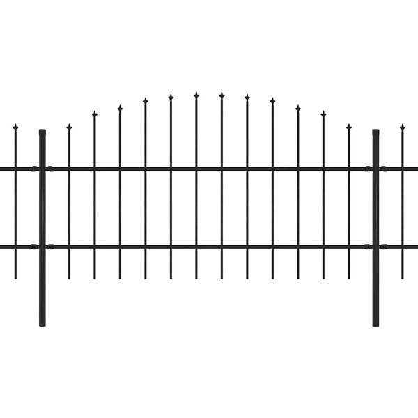 vidaXL Gar&eth;gir&eth;ing me&eth; spj&oacute;ttoppi &uacute;r st&aacute;li 359x100 cm sv&ouml;rt