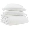 vidaXL Vetrar s&aelig;ng me&eth; kodda 3 pcs Hv&iacute;tt D&uacute;nfja&eth;rir