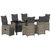 vidaXL Gar&eth;ur bor&eth;sett me&eth; p&uacute;&eth;i 7 pcs Drapplita&eth;ur Poly rattan