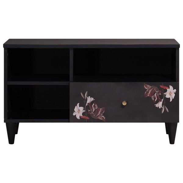 vidaXL Geymsk&aacute;pur me&eth; sk&uacute;ffu Marglitur 80 x 33,5 x 46 cm Hart mang&oacute;tr&eacute;