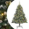 vidaXL Gervi j&oacute;latr&eacute; me&eth; 300 LED Gr&aelig;nn 180 cm PVC, plast og st&aacute;l