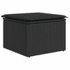vidaXL 9 stykki gar&eth;s&oacute;fasett me&eth; p&uacute;&eth;um Black Poly Rattan Acacia