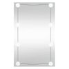 vidaXL Veggspegill me&eth; LED lj&oacute;sum 50x80 cm Glerr&eacute;tthyrningur