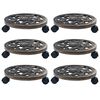 vidaXL Pl&ouml;ntuvagnar 6 stk. Brons 30 cm Plast
