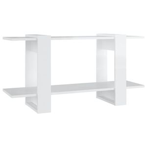 vidaXL B&oacute;kask&aacute;pur H&aacute;glans Hv&iacute;tur 100x30x51 cm Samsettur Vi&eth;ur