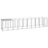 vidaXL Hundabyrgi Silver 6,05 m&sup2; St&aacute;l