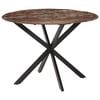 vidaXL Bor&eth;stofubor&eth; &Oslash;110x78 cm Gegnheill Endurn&yacute;ttur Vi&eth;ur og St&aacute;l
