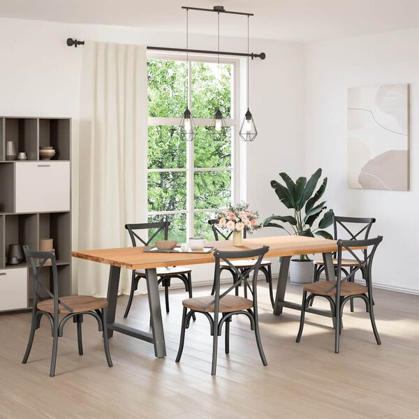 vidaXL bor&eth;stofubor&eth;sf&aelig;tur A-laga 2 stk. antras&iacute;t 90x(72-73) cm st&aacute;l