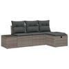 vidaXL S&oacute;fasett me&eth; p&uacute;&eth;i 4 pcs p&oacute;l&yacute;rattan