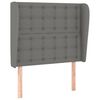 vidaXL H&ouml;f&eth;agafl me&eth; Eyrum 83x23x118/128 cm D&ouml;kkgr&aacute;tt Efni