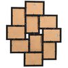 vidaXL Myndarammar á 10x(10x15 cm) Mynd Svartur MDF