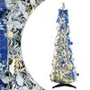 vidaXL Gervi j&oacute;latr&eacute; me&eth; 50 LED me&eth; standi Hv&iacute;tt 120 cm PVC