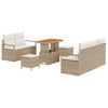 vidaXL Gar&eth;s&oacute;fa sett me&eth; p&uacute;&eth;i me&eth; geymslu 8 pcs Beige og krem