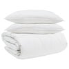 vidaXL R&uacute;mfatasett me&eth; kodda 3 pcs Hv&iacute;tt D&uacute;nfja&eth;rir