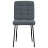 vidaXL Borðstofustólar 2 stk. Dökkgráir Flauel
