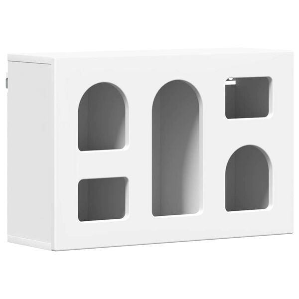 vidaXL Vegghengdur sk&aacute;pur Hv&iacute;tt 60 x 20 x 40 cm Samsettur vi&eth;ur