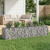 vidaXL Gabion h&aelig;kka&eth; r&uacute;m 2 pcs Silfur 260 x 60 x 55 cm