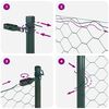 vidaXL Gir&eth;ingarp&oacute;stur Gr&aelig;nn 25 x 1,6 m (13 mm net) St&aacute;l og PVC