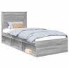 vidaXL Ramsv&iacute;k me&eth; h&ouml;fu&eth;gafl Gr&aacute;r Sonoma 100 x 200 cm Solid furuhikk