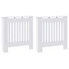 vidaXL Hitarakápa 2 pcs Hvítt 78 x 19 x 81,5 cm Samsettur viður