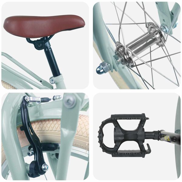 vidaXL Barnahj&oacute;l 18 Tommur fyrir 5-7 &aacute;ra L&eacute;tt gr&aelig;nn