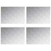 vidaXL Stigaplata R&eacute;tthyrningur 4 pcs Silfur 70 x 50 cm &Aacute;l