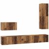 vidaXL Veggsk&aacute;p fyrir sj&oacute;nvarp 4 pcs Gamall vi&eth;ur Samsettur vi&eth;ur