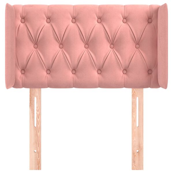 vidaXL H&ouml;f&eth;agafl me&eth; Eyrum 83x16x78/88 cm Bleik Flauel