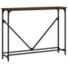 vidaXL Veggbor&eth; Br&uacute;nn Eikarlitur 102x22,5x75 cm Samsettur Vi&eth;ur