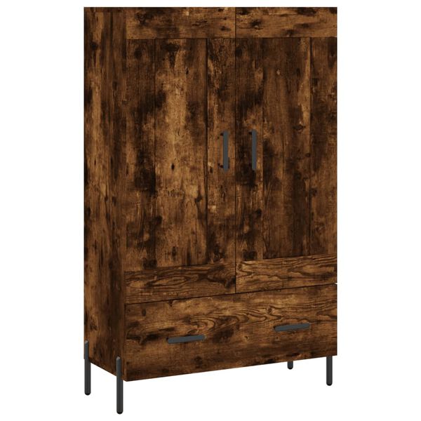 vidaXL H&aacute;r Sk&aacute;pur Reykt&oacute;na Eikarlitur 69,5x31x115 cm Samsettur Vi&eth;ur