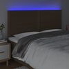 vidaXL LED h&ouml;fu&eth;gafl D&ouml;kkbr&uacute;nt 180x5x118/128 cm Efni