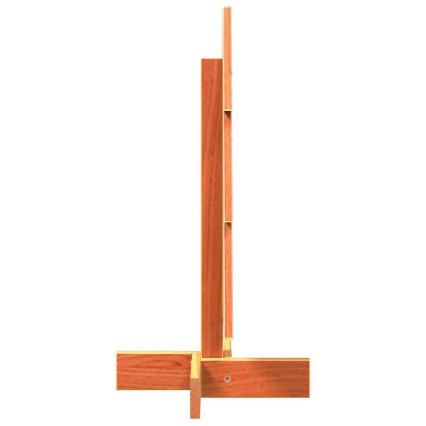 vidaXL viðarjólatré til skrauts Vaxbrúnt 60 cm gegnheilviðarfura