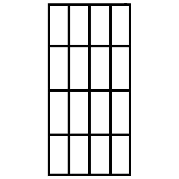 vidaXL Skilrúm fyrir Opinn Sturtuklefa Hert Gler 100x195 cm