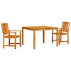 vidaXL Gar&eth;ur bor&eth;sett 3 pcs Br&uacute;nn Hrein akas&iacute;utr&eacute;